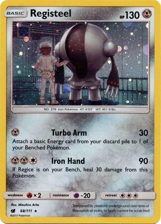 Crimson Invasion Registeel [Cosmos-Holo] Pokémon card
